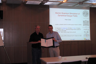 <span style="color: #666666;">Presentation of the MPQ Distinguished Scholar Document to Prof. Peter Zoller on July 3rd, 2012</span>