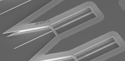 Nanophotonischer Resonator auf einem Siliziumchip.