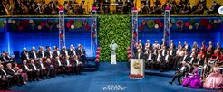 Festlicher Rahmen: die Nobelpreisverleihung im Konzerthaus Stockholm 2022