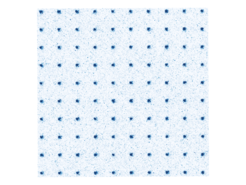 Averaged fluorescence image of a 10x10 array of single 174Yb atoms.