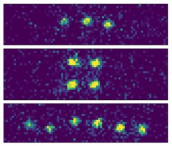 Die Garchinger haben bislang bis zu sechs Rubidium-Atome als Quantenbits in dem optischen Resonator mit den Lichtpinzetten manipulieren können. Die Atome sind hier zum Leuchten angeregt, um sie sichtbar zu machen. Theoretisch bietet der Resonator Platz für bis zu etwa 200 Atome, hocheffektiv adressierbare Quantenbits.
