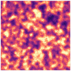 Fluorescence image of a quantum many-body system consisting of caesium atoms in an optical lattice in a time-evolved random configuration.