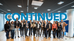 Excellent science, excellent news: The MCQST team celebrates the Cluster’s renewal – with MPQ Directors Immanuel Bloch and Ignacio Cirac among them.